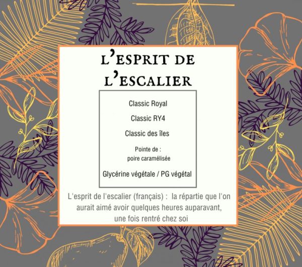 L'esprit de l'escalier Millésime Vape