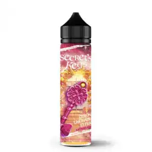 Pink Key by Secret’s Keys Lab 50 ml, saveurs citron, fraise, framboise et limonade, PG/VG 50/50, 00 mg de nicotine, surdosé en arômes.