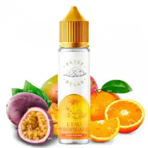 L’eau Tropicale - Petit nuage, fruit de la passion, mangue, mandarine et orange, 50 ml sans nicotine, ratio PG/VG 50/50.