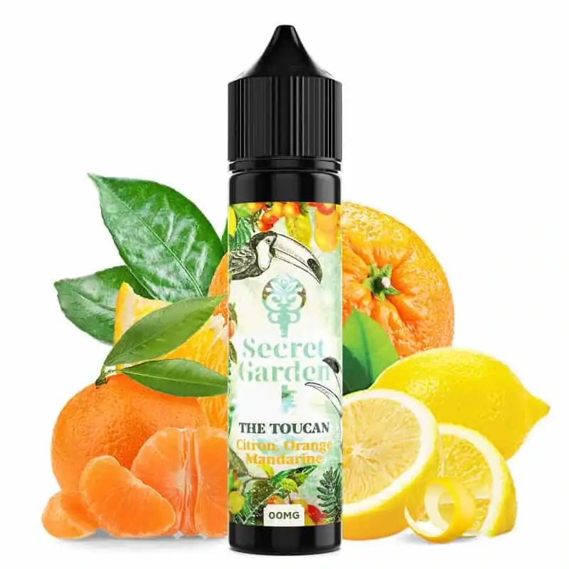 E-liquide The Toucan Secrets Lab 50 ml – Trio d’agrumes citron, mandarine et orange