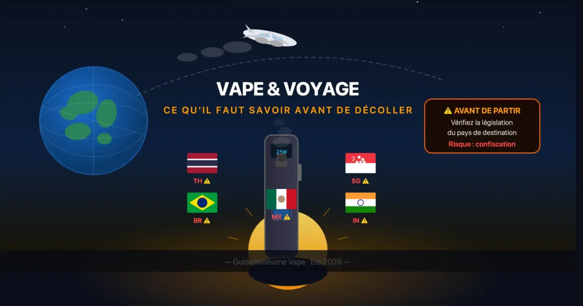 vape voyage avion pays interdiction cigarette électronique Millésime Vape